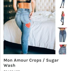 Brand new Revice Denim Mon Amour Crops.